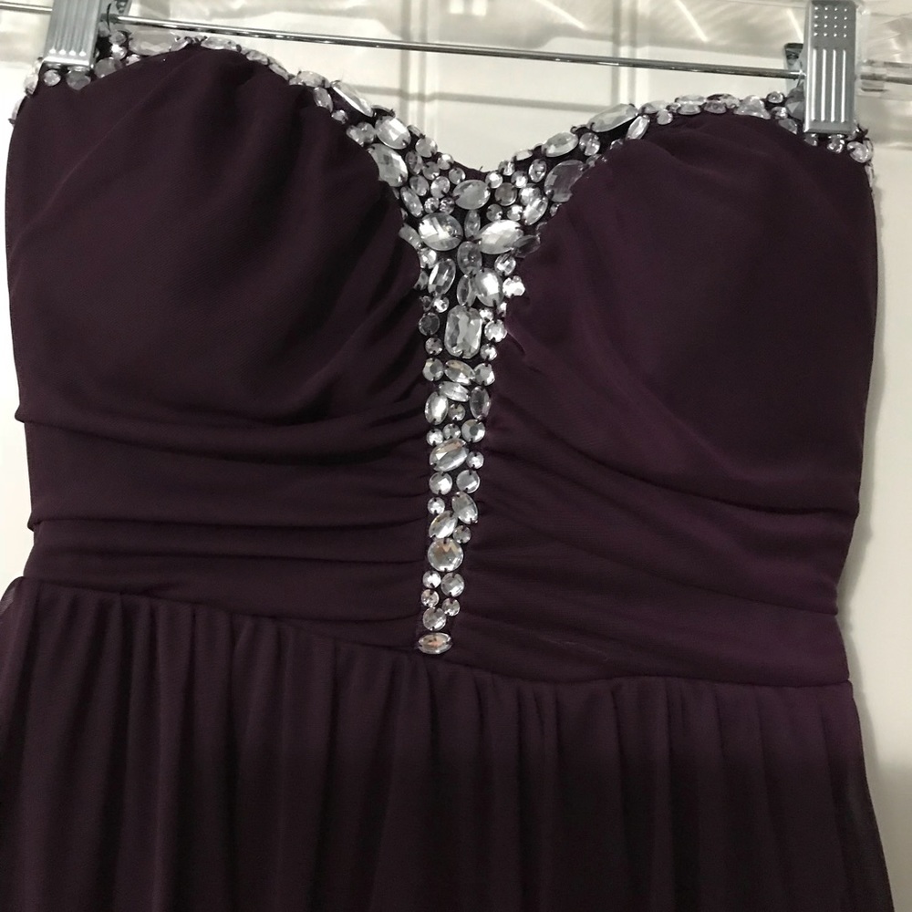 Formal\wedding strapless dress with rhinestones.